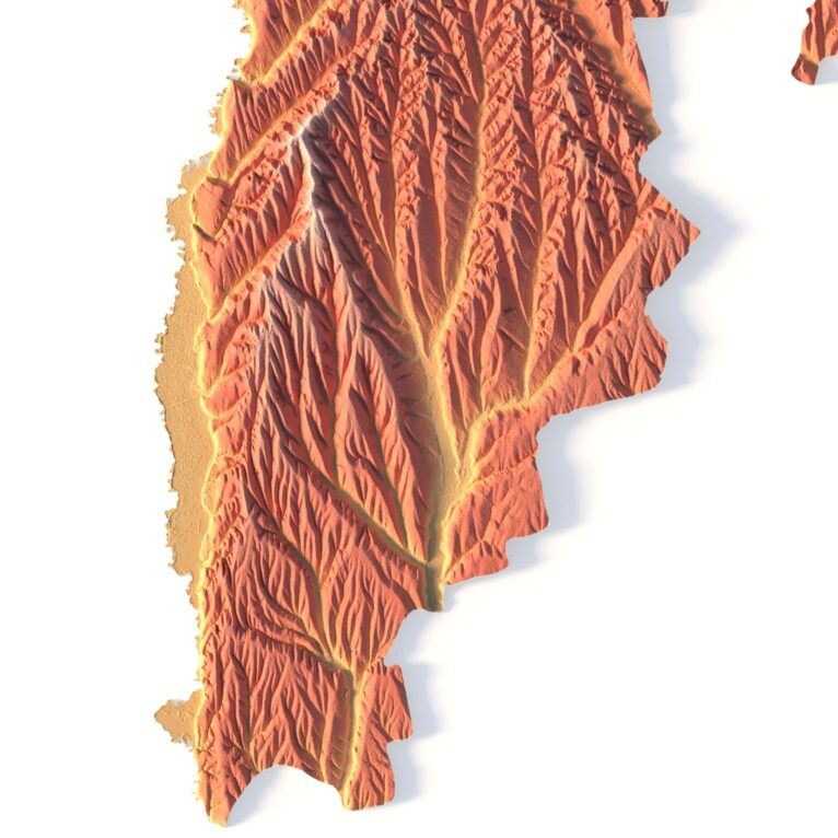 Moldova map 3d