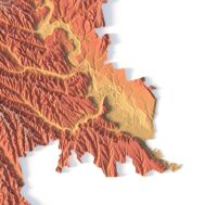 Relief map Moldova