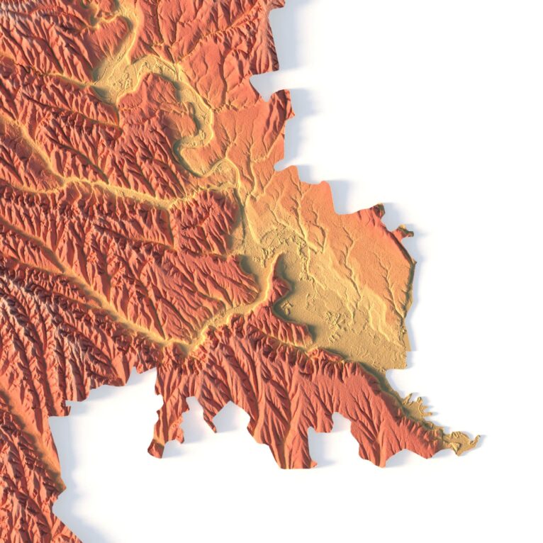 Relief map Moldova