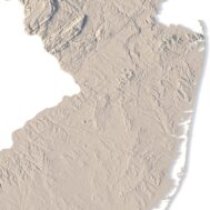 Accurate elevation data in the New Jersey topographic map STL model, suitable for CNC machining and 3D printing.