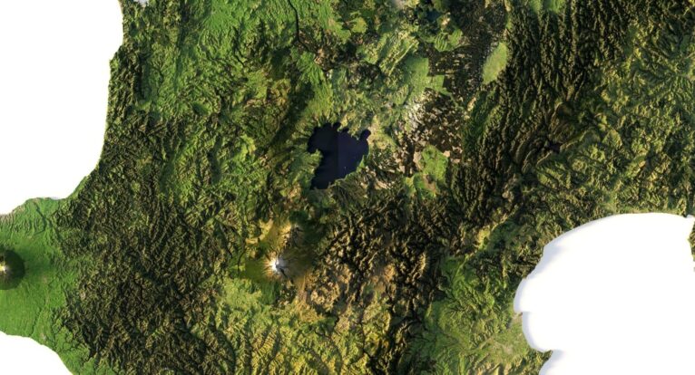 High-precision digital elevation model of New Zealand, perfect for education, graphic design, and geospatial projects.