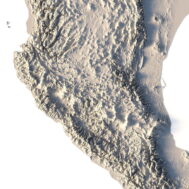 North America 3D map