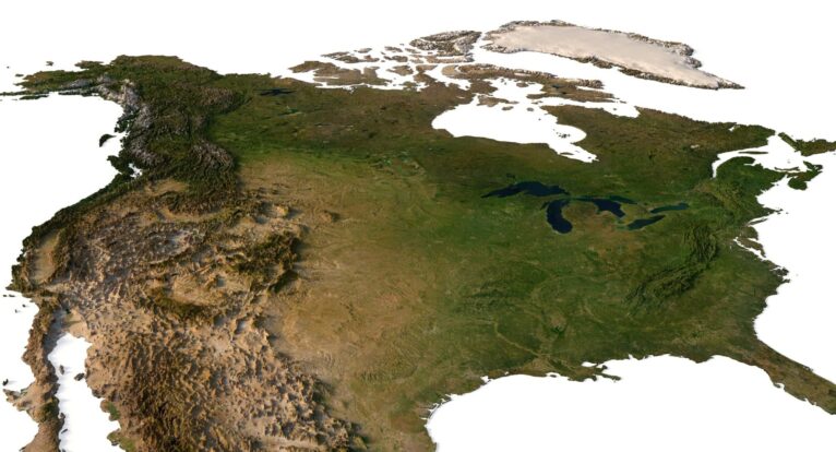 North America terrain