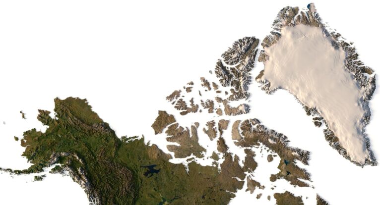 North America relief map