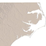 Accurate elevation data in the North Carolina topographic map STL model, suitable for CNC machining and 3D printing.