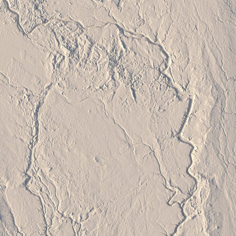 Accurate elevation data in the North Dakota topographic map STL model, suitable for CNC machining and 3D printing.