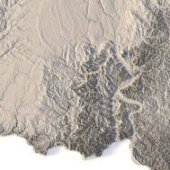 Accurate elevation data in the Ohio topographic map STL model, suitable for CNC machining and 3D printing.