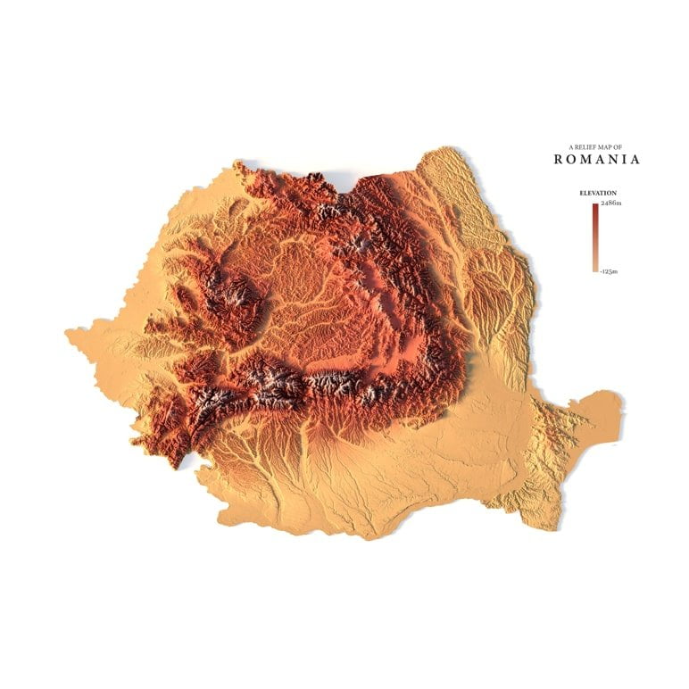 Romania_1_1-min Relief map of Romania - Image 1