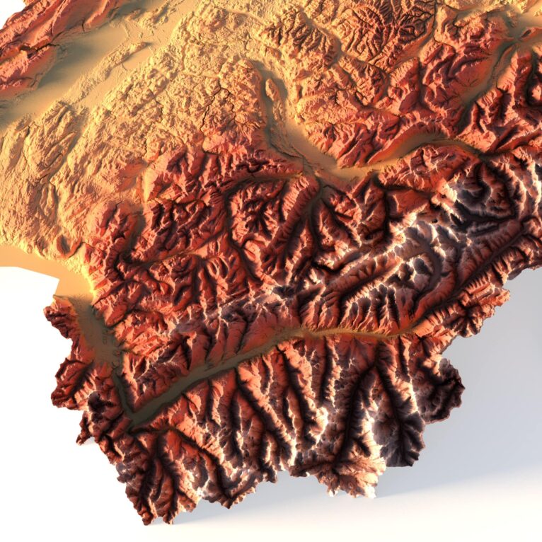 Switzerland map 3d