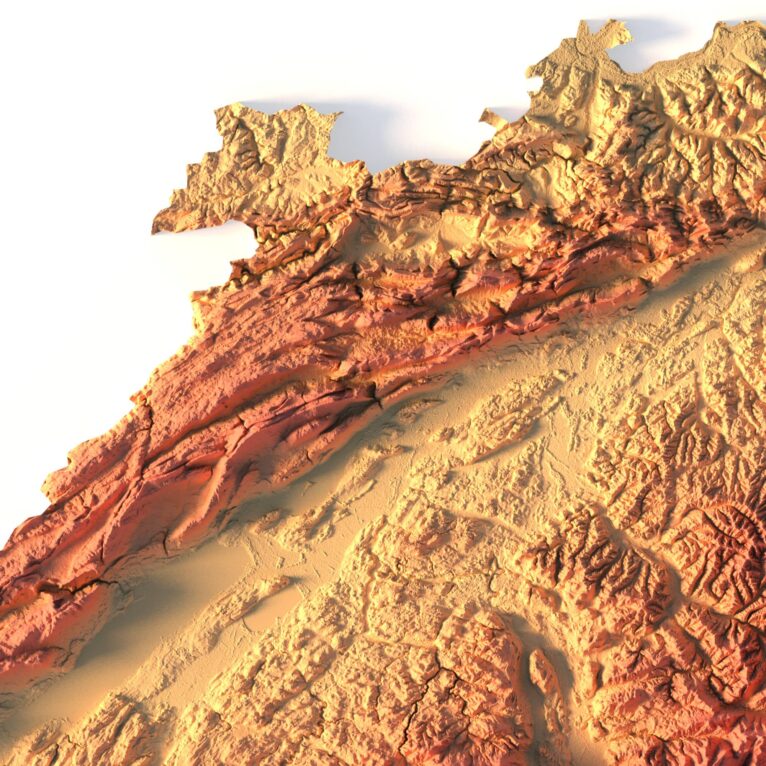 Relief map Switzerland