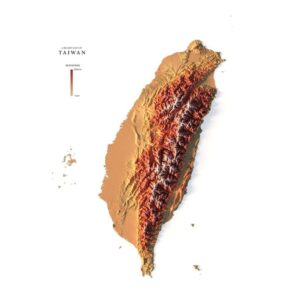 Relief map of Taiwan