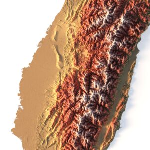 mapa 3d Taiwan