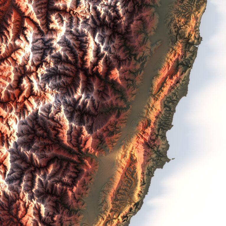Relief map Taiwan