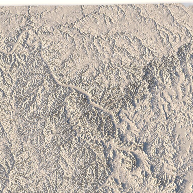 State of Tennessee 3D map