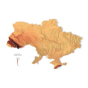 Relief map of Ukraine