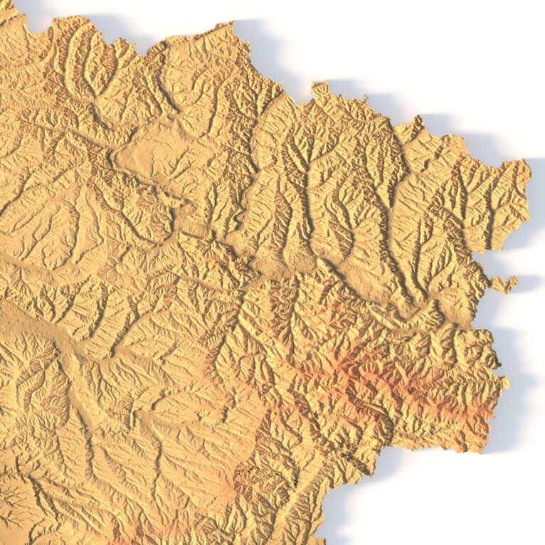 Ukraine map 3d