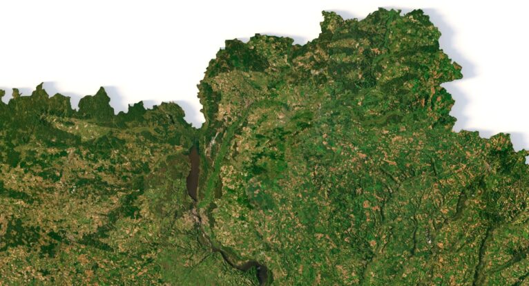 Ukraine 3D elevation model