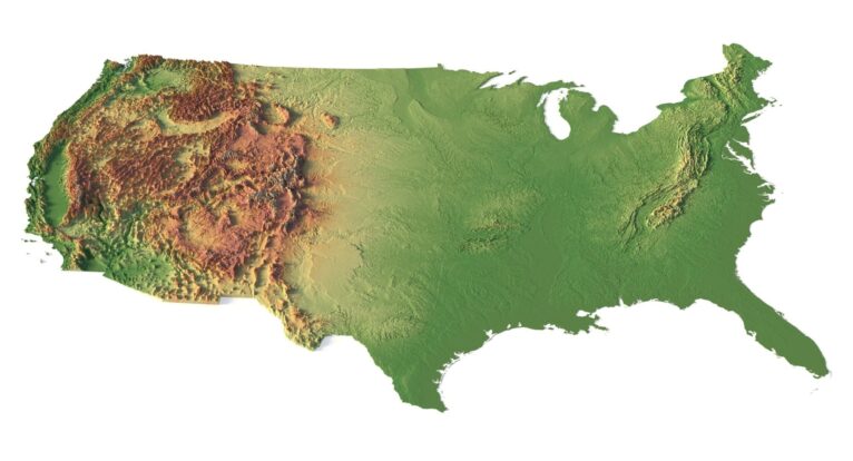 United States relief map