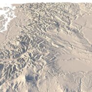 State of Washington relief map