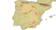 Europe 3D topographic map used as a decorative element in modern interior design