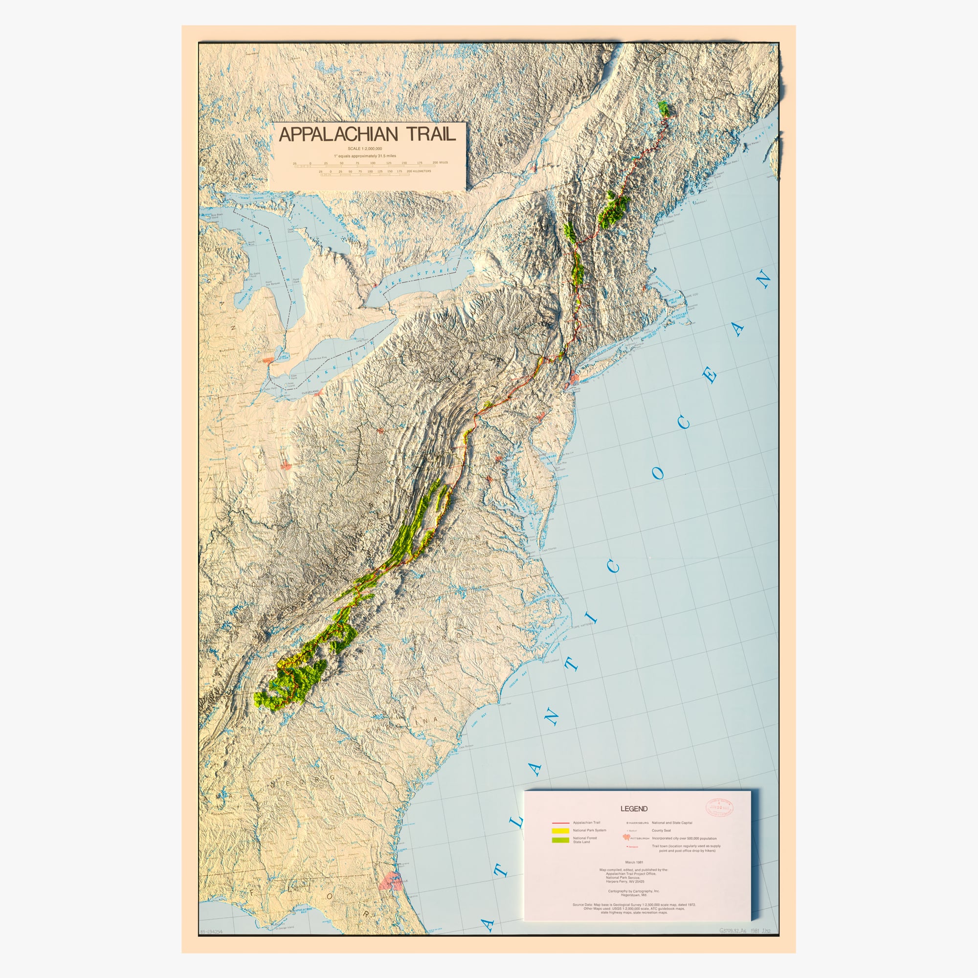 Appalachian-Trail-1981-1_1-min Appalachian Trail 1981 Relief Map - Image 1