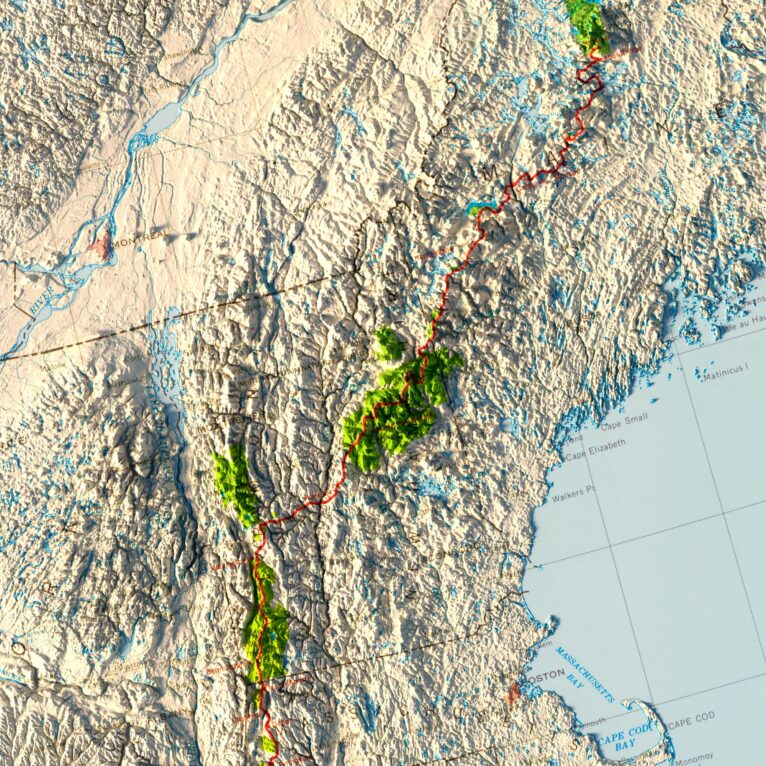 Appalachian Trail 1981 Relief Map - Image 2