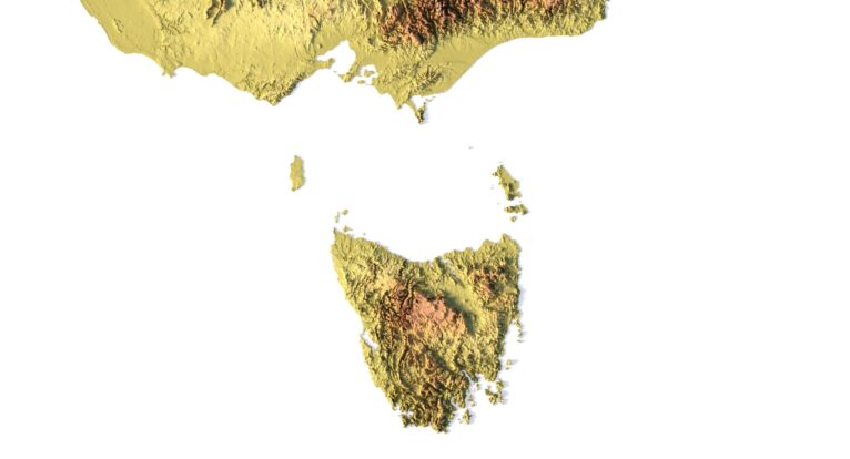 Australia relief map