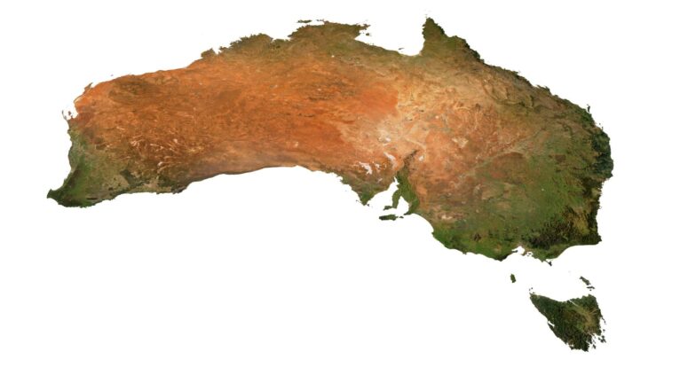 Topographic map Australia