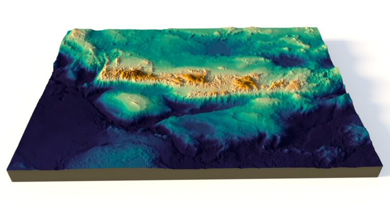 Topographic map Crete