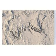 A detailed 3D overview of the Grand Canyon, showcasing topographical features and natural landscape.