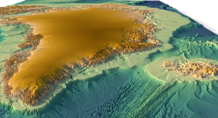 Greenland relief map