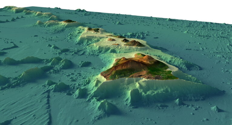 Hawaii relief map