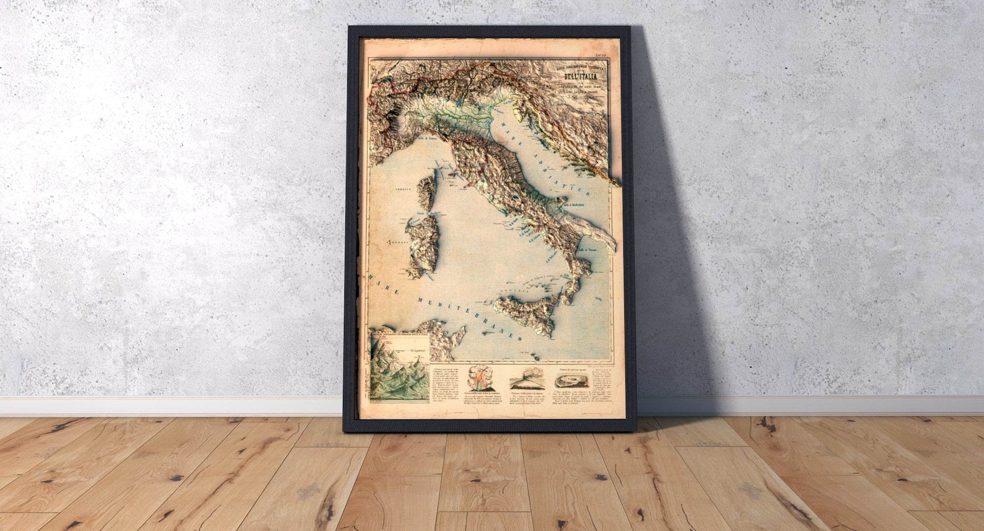 Italy relief map Italy relief map