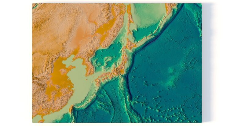 Japan 3D model without water