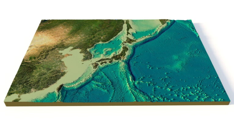 Japan relief map