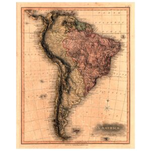 South America relief map