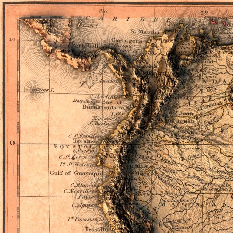 South America historical map