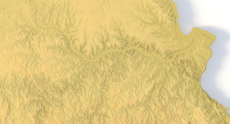 Missouri topographic map STL for CNC carving