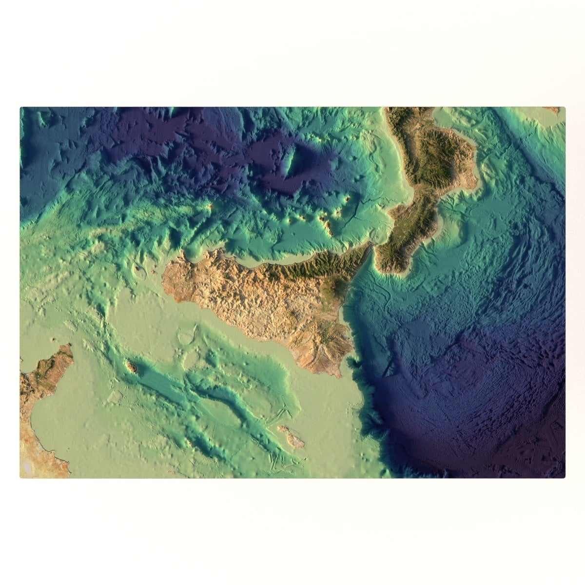 Sicily terrain 3D model Sicily terrain 3D model