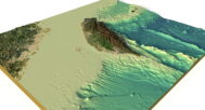 Taiwan 3D model without water