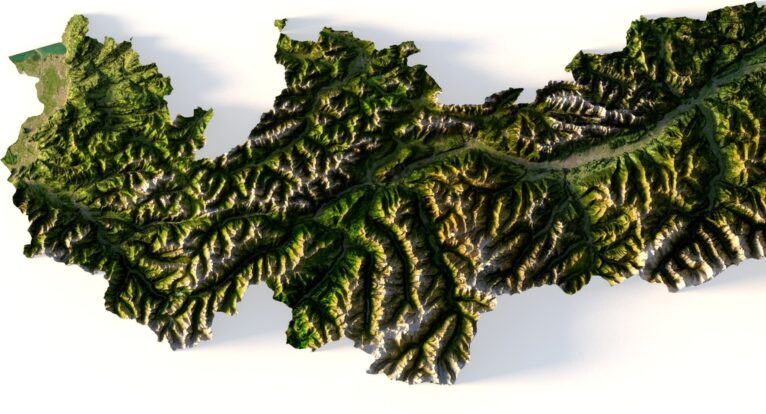 Austria relief map