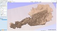 High-precision topographic map of Austria designed for CNC machining, ideal for creating relief models in wood or metal.