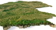 Germany 3D elevation model