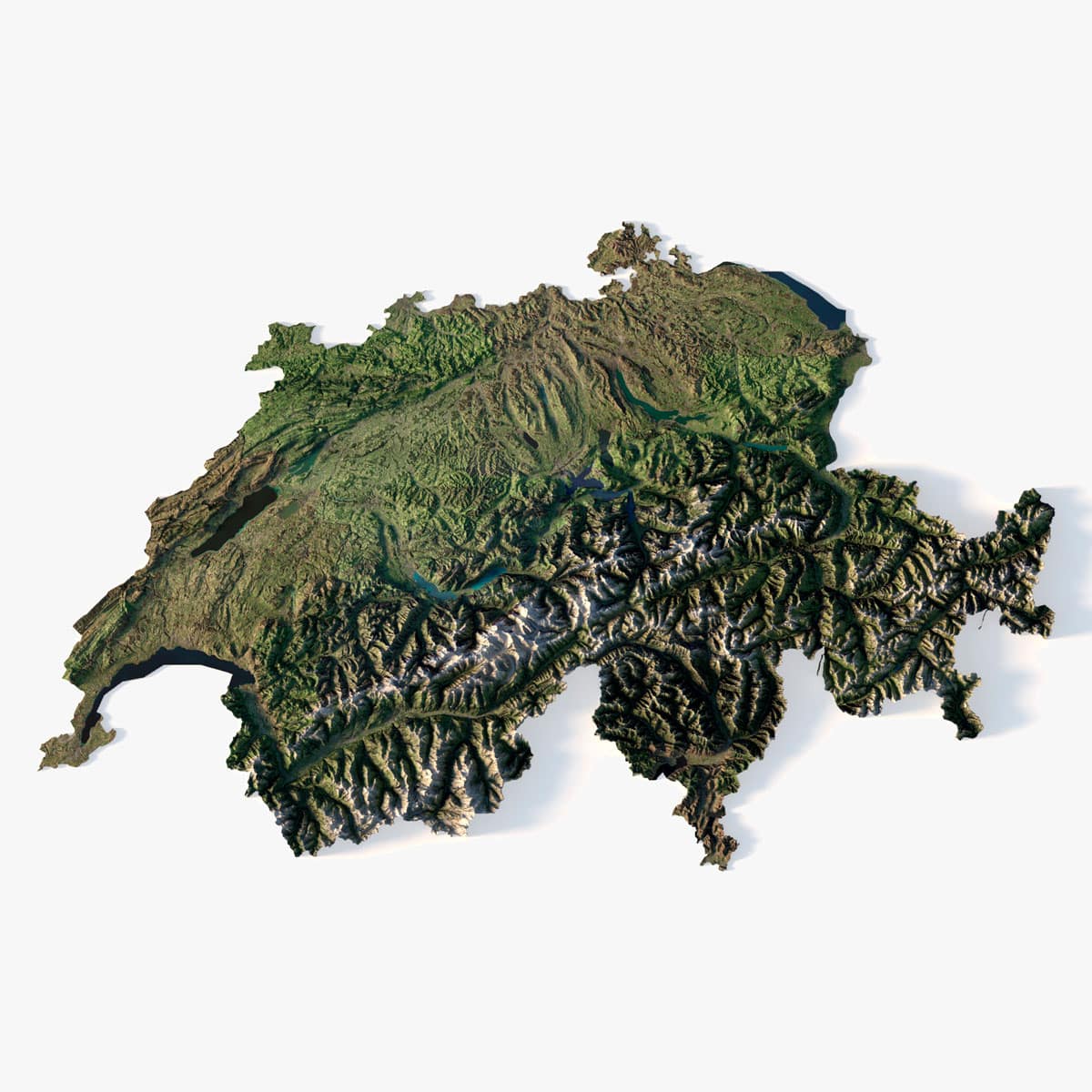 Switzerland 3D model Switzerland 3D model