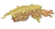 Switzerland 3D map
