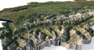 Switzerland relief map