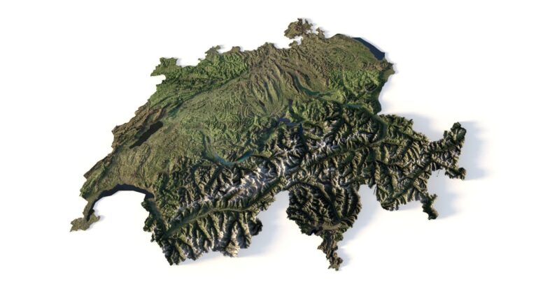 Switzerland 3D map