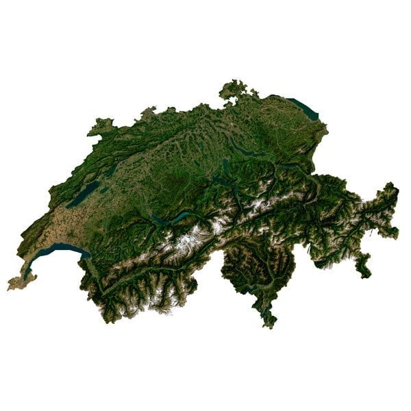 Switzerland terrain 3D model Switzerland terrain 3D model