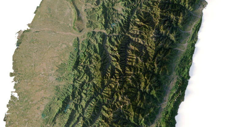 Taiwan 3D elevation model