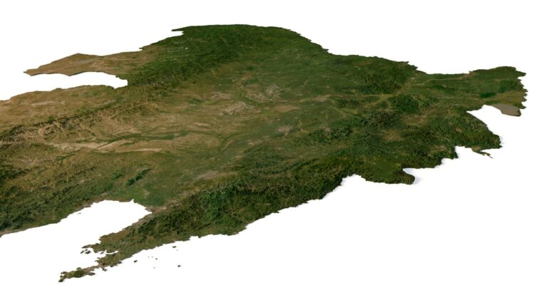 China 3D elevation model